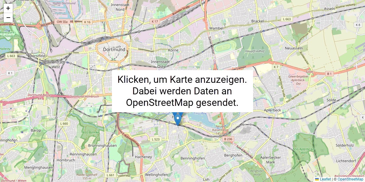 Klicken, um Karte anzuzeigen. Dabei werden Daten an OpenStreetMap gesendet.