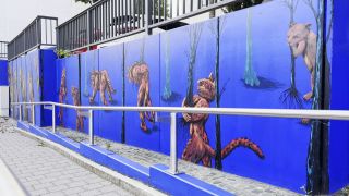 Vorschaubild_Mural an der Stutzmauer Fassstrasse_Bastardilla und Ericailcane